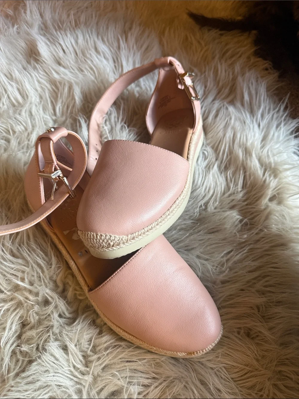 Vince camuto Pale Pink Espadrille Slingback Flats